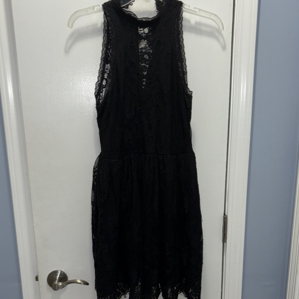Free People Elegant Black Lace Dress size 4